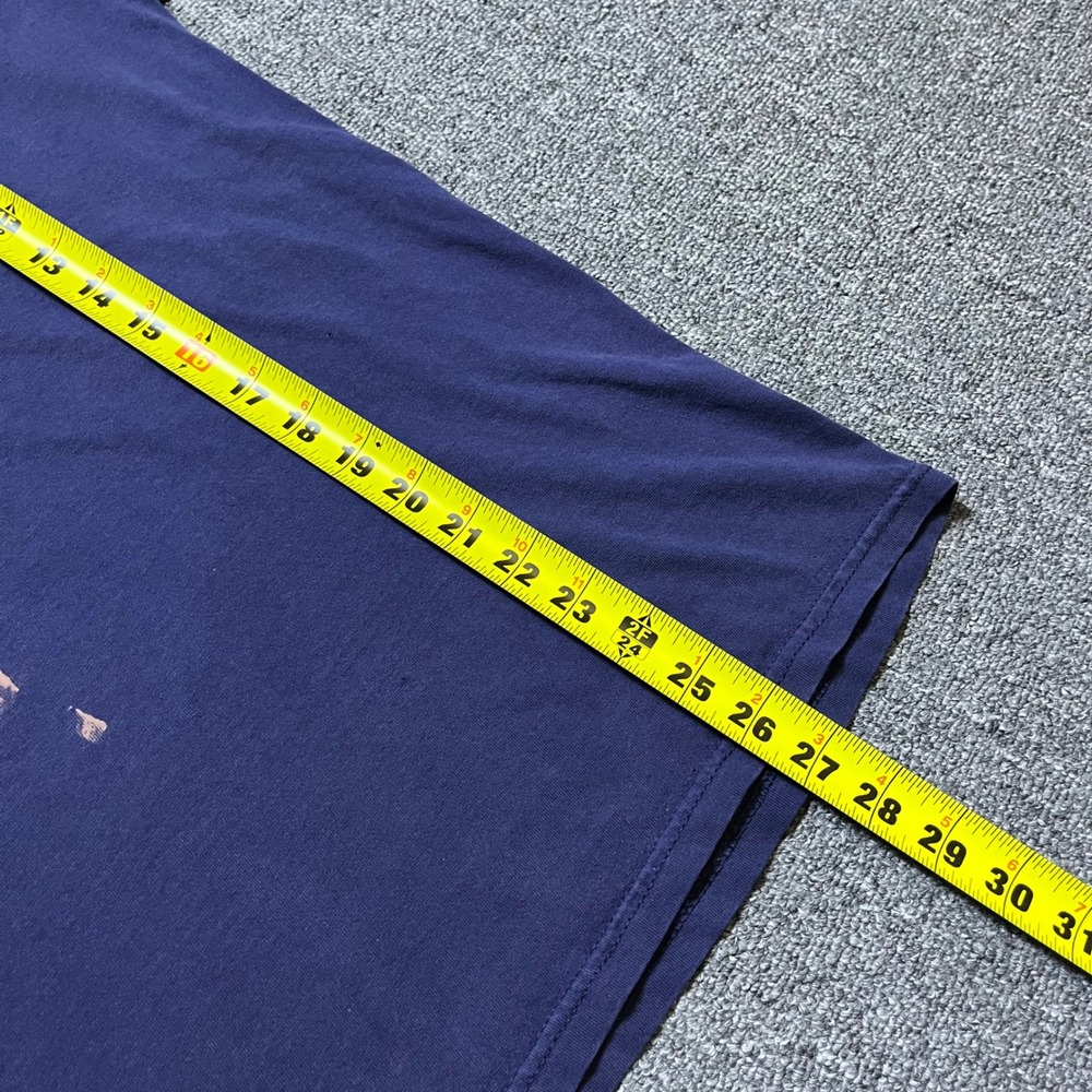 Vintage Delta Pro Weight T-Shirt Size M Blue Fish Graphic Distressed 90s Grunge - Picture 10 of 10